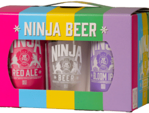 NINJA Beer 5-Variety Gift Set with Special Glasses (4 Sets)