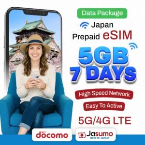 Japan eSIM 7 Day Plan – 5GB High-Speed Data (Docomo)
