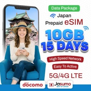 Japan eSIM 15 Day Plan – 10GB High-Speed Data (Docomo)