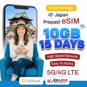 Japan eSIM 15 Day Plan – 10GB High-Speed Data (SoftBank Network)