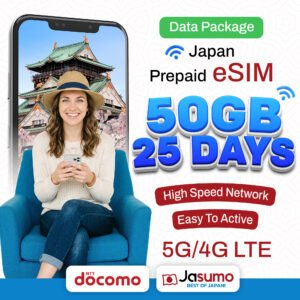 Japan eSIM 25 Day Plan – 50GB